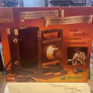 NEW Vintage 1997 Wrebbit - The All Paper Camera Kit- Built Art - 35mm Film